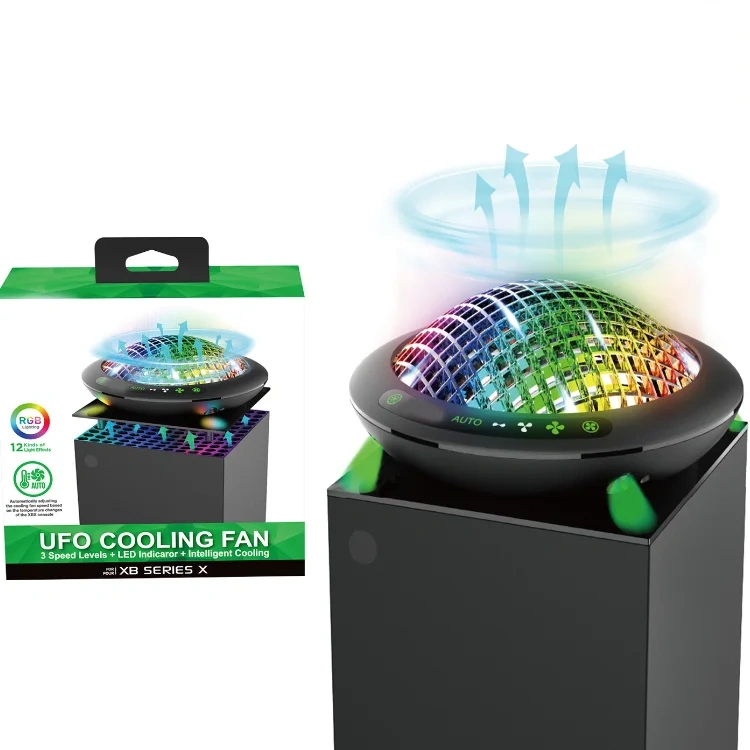 LED Cooling Fan USB Cooler Accessories For Xbox Series X Console Top Mounted RGB Cooling Fan