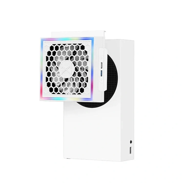 Cooler Mount Fan RGB Console Cooling Fan for Xbox Series S Console External Cooler Cooling Fan
