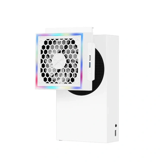 Cooler Mount Fan RGB Console Cooling Fan for Xbox Series S Console External Cooler Cooling Fan