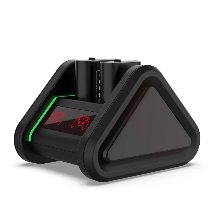 Dual Batteries Charging Kit with 2 x 1200mAh Battery for Xbox One/Series X S Controller Battery Pack Charger Charging Stand