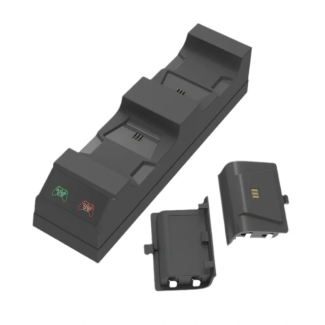 Twin Charging Dock Controllers Charger with 2 Rechargeable Batteries for Xbox One/Slim Controller Charging Stand Charger Base