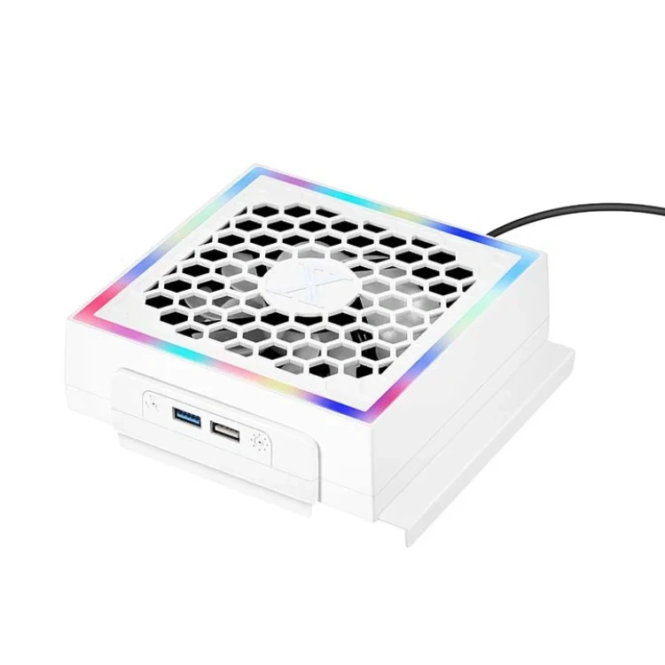Cooler Mount Fan RGB Console Cooling Fan for Xbox Series S Console External Cooler Cooling Fan