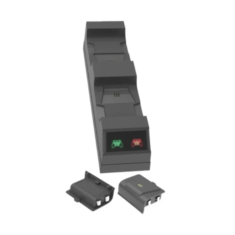 Twin Charging Dock Controllers Charger with 2 Rechargeable Batteries for Xbox One/Slim Controller Charging Stand Charger Base