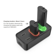 Dual Batteries Charging Kit for Xbox Series X S Controller 2pcs Rechargeable Battery Charger Charging Dock