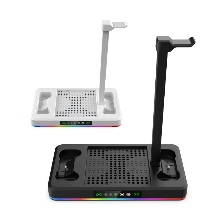 Multi-function Charging Stand Cooling Fan for Xbox Series S/X Console Charging Station Dual Wireless Controller Charger Dock