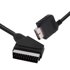 Game Accessories 1.8m Black High-quality Scrart Cable Cord For PS1/PS2/PS3 Console Shared Displayport Scart Cable Lead