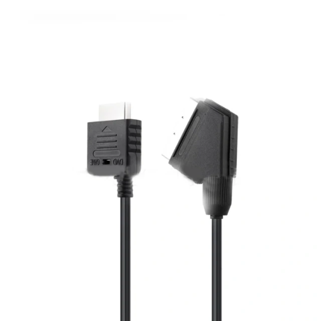 Game Accessories 1.8m Black High-quality Scrart Cable Cord For PS1/PS2/PS3 Console Shared Displayport Scart Cable Lead