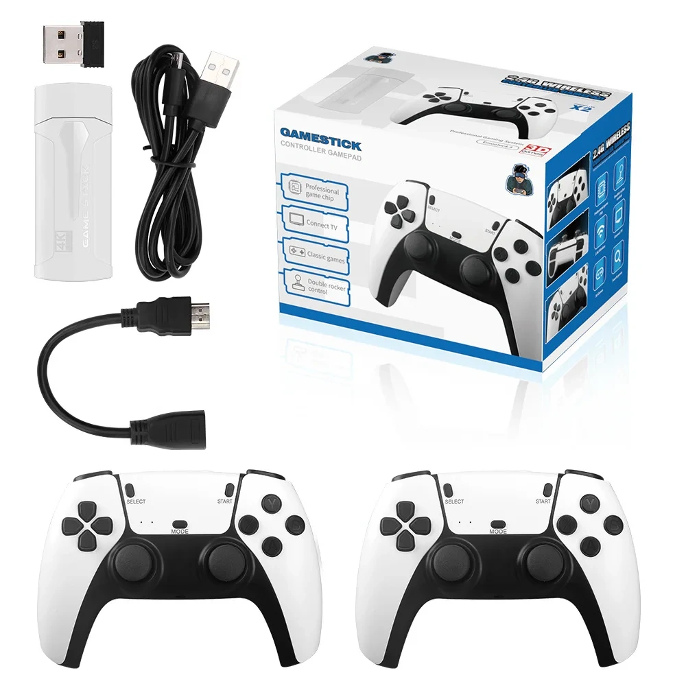 Wholesale M8 Plus HD 4K TV Double Controller Gamepad Retro Home Game Console Family Gaming Player