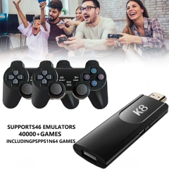 Hot Sale Classic 64GB 40000 Games 4K HD TV Retro Video Game Consoles With 2 Gamepad