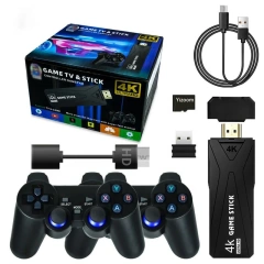 New Arrival GT65 Wireless Controller 2 Players 4K HD Output Family Gaming Box Build-In Classic Retro Game Consoles