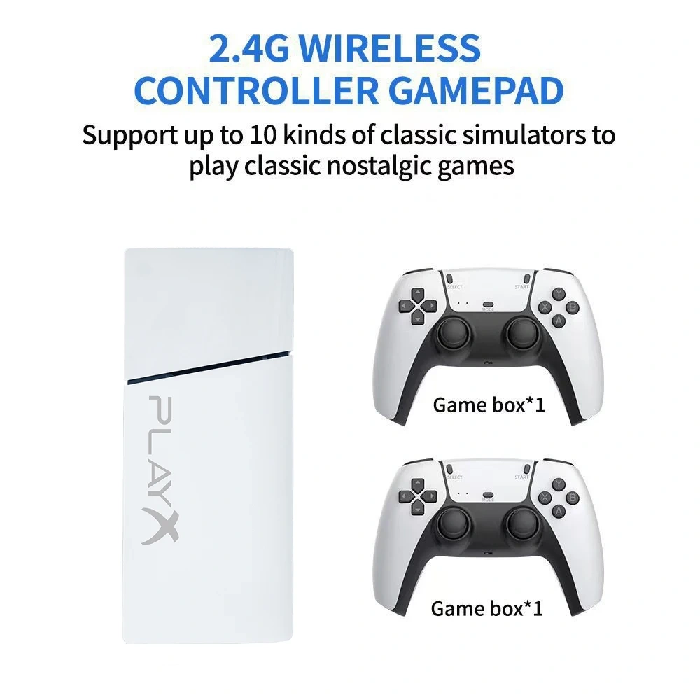 Hot Sale 4K Hdtv 10000+ Games Stick Retro 2.4G Wireless Gamepad Controller 3D Handheld Video Game Console