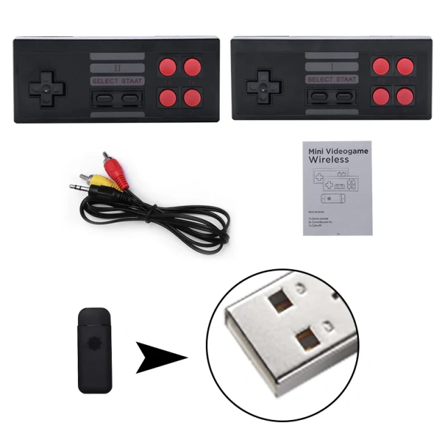 2 Double Dual Wireless Controller handheld Game Console Mini Extreme Game Box TV Game Console For 8bit Entertainment System