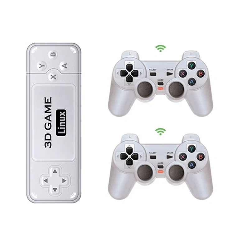 High Quality Portable 4K 60fps Output Dual Handle Retro Gaming Console 4K HD TV Game Stick