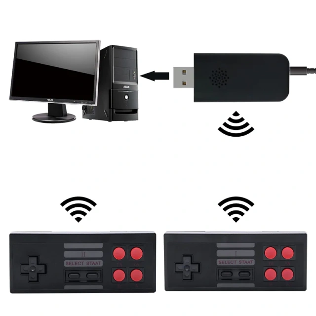2 Double Dual Wireless Controller handheld Game Console Mini Extreme Game Box TV Game Console For 8bit Entertainment System