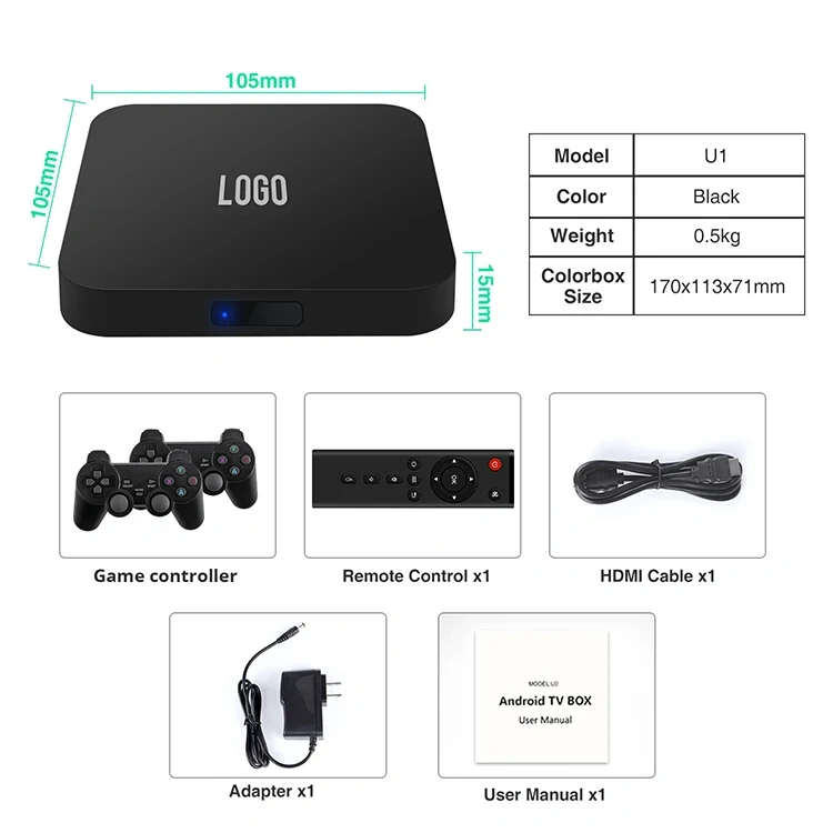 New Model Multifunction 2 In 1 Wifi Android Smart Tv Box 4K Video Game Console Set-Top Box