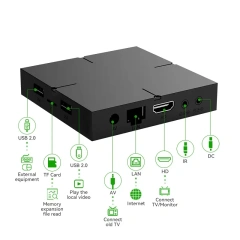 Amlogic S905W Set-Top Box Android 11 12 Hdr Iptv 4K 8K 8Gb Ram 128Gb Rom 10000+ Games Digital Smart Tv Box With Gamepads