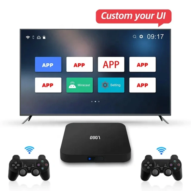 New Model Multifunction 2 In 1 Wifi Android Smart Tv Box 4K Video Game Console Set-Top Box
