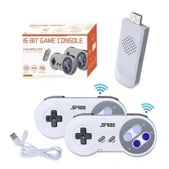 Video Game Console Dual Gamepad for PS1/SNES Retro HD TV Console 64GB 1000 Games Video 4K Game Stick