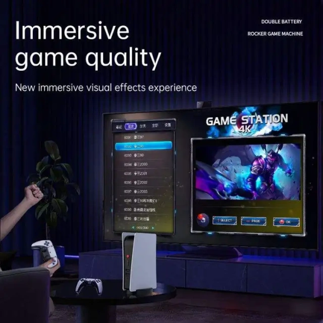 M5 mini video game console USB stick 64G 128G wireless handheld player built-in HD 4K TV output handheld retro video game consol