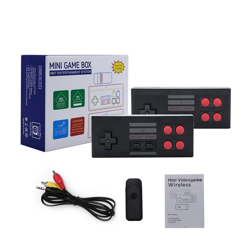 2 Double Dual Wireless Controller handheld Game Console Mini Extreme Game Box TV Game Console For 8bit Entertainment System