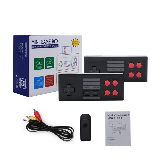 2 Double Dual Wireless Controller handheld Game Console Mini Extreme Game Box TV Game Console For 8bit Entertainment System