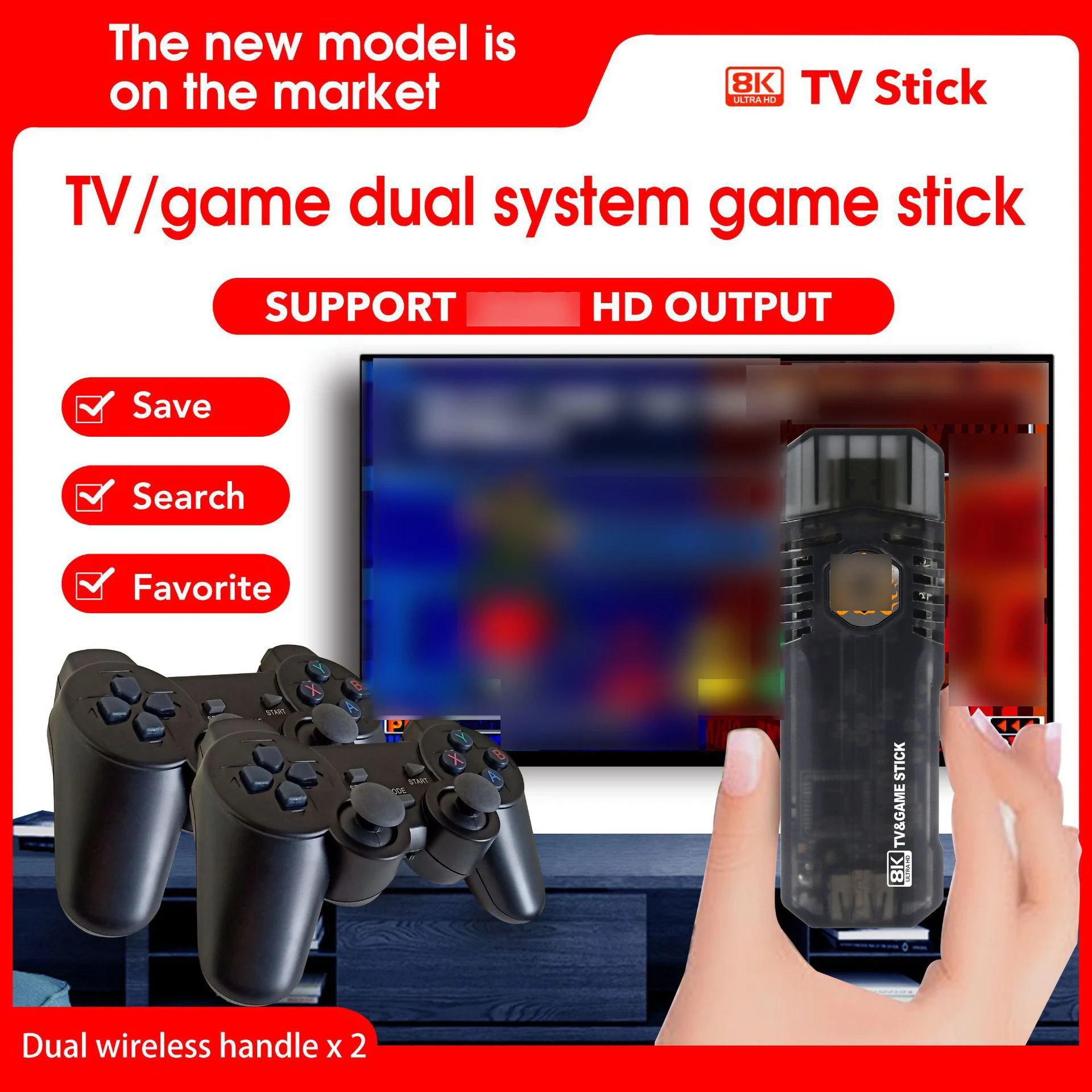 Wholesale Mini Retro Console Android TV Box Wireless Video Game Console 4K HD Game Stick Lite With Gamepad