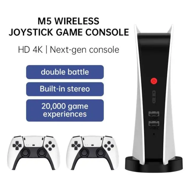 M5 mini video game console USB stick 64G 128G wireless handheld player built-in HD 4K TV output handheld retro video game consol