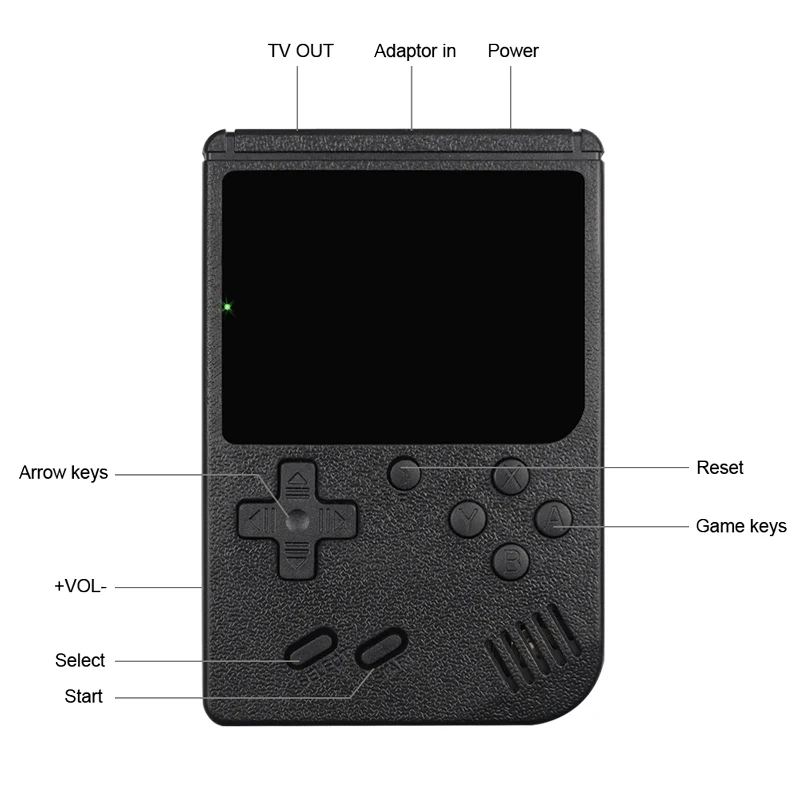 Wholesale Portable 2 Players Built In 400 Games In 1 Handheld Retro Video Game Console