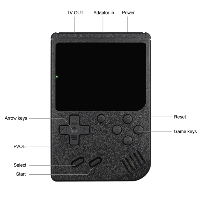 Wholesale Portable 2 Players Built In 400 Games In 1 Handheld Retro Video Game Console