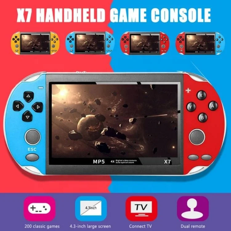 Popular X7 Plus 4.3 Inch 32Gb Color Display 32/16/8 Bit Game Console Handheld Game Players