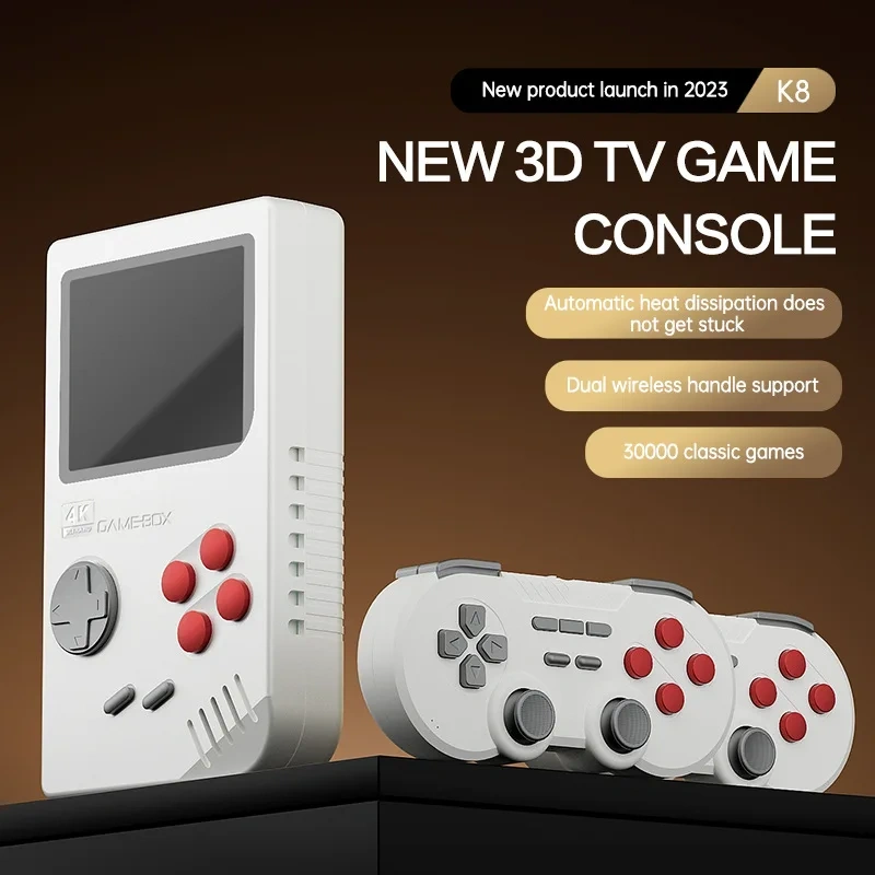 Popular Children Gift 4K Game Stick 64Gb 128Gb Built In 30000 Games 35 Emulator Video Console With Wireless Controller