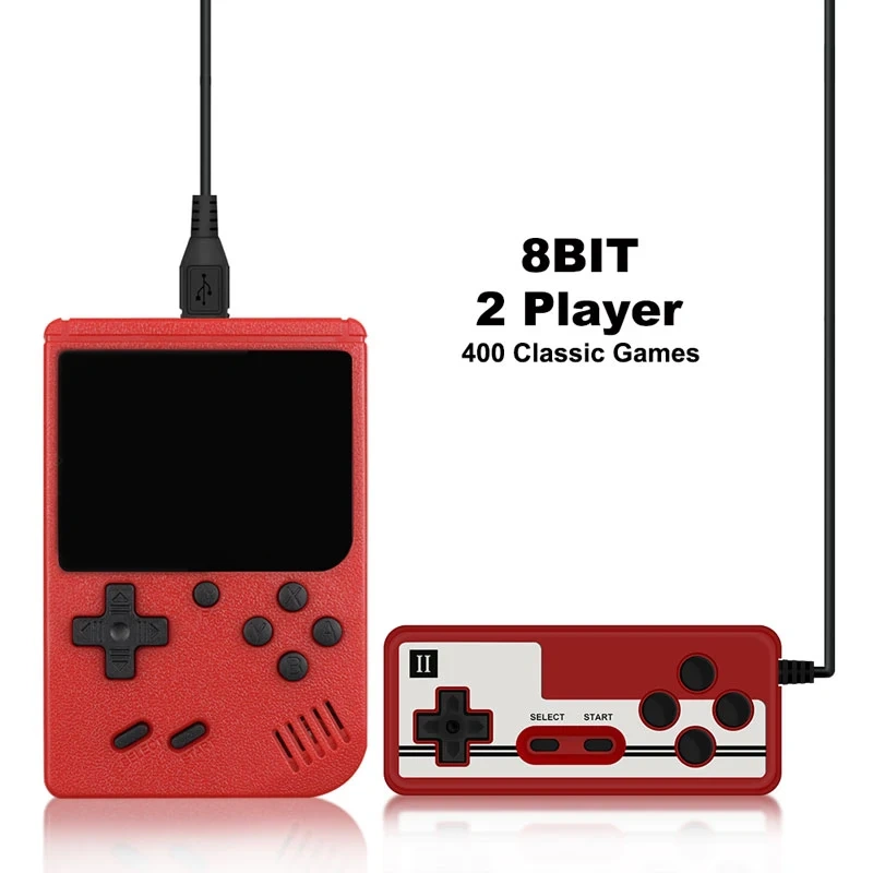 Wholesale Portable 2 Players Built In 400 Games In 1 Handheld Retro Video Game Console