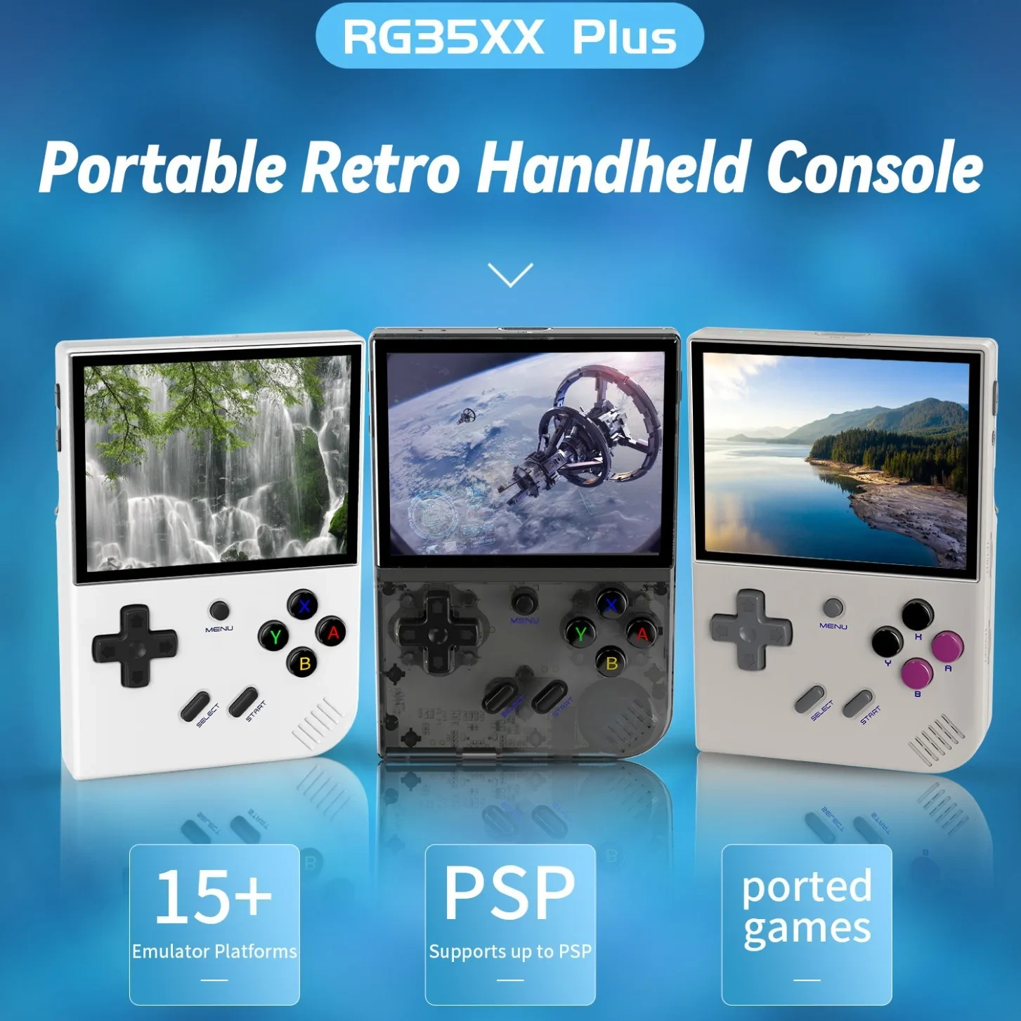 Popular Children's Gifts Rg35XX Plus Retro Handheld Game Player 3.5" Ips Screen Classic Console Games