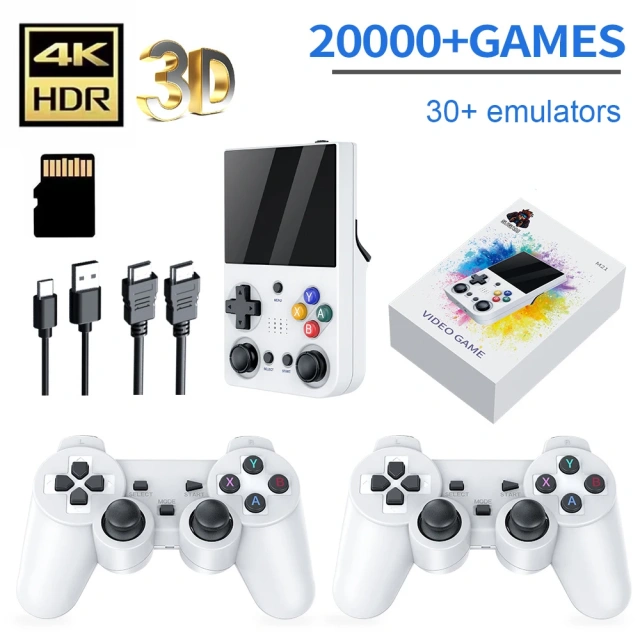 Portable M21 Retro Handheld Gaming Player 3.5 Inch Screen Built-In 20000+ Games Dual 3D Joystick Classic Video Consoles