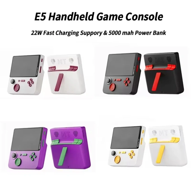 New E5 Game Console HD Screen Two-Player Battle Handheld Game Console With 22W Fast Charging Bank