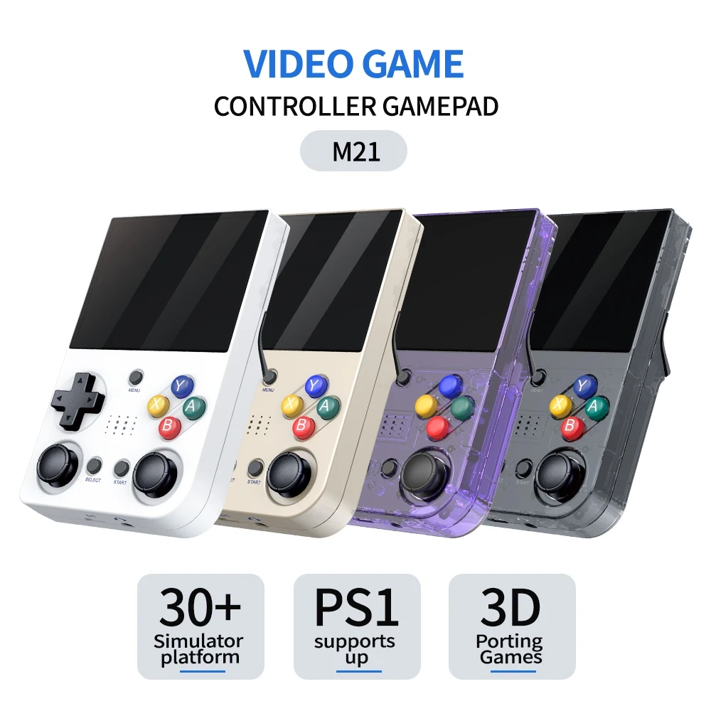 Portable M21 Retro Handheld Gaming Player 3.5 Inch Screen Built-In 20000+ Games Dual 3D Joystick Classic Video Consoles