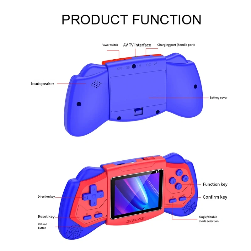 New Beast Retro Gaming Console 2.4 Inch Screen Handheld Game Players For Child gifts