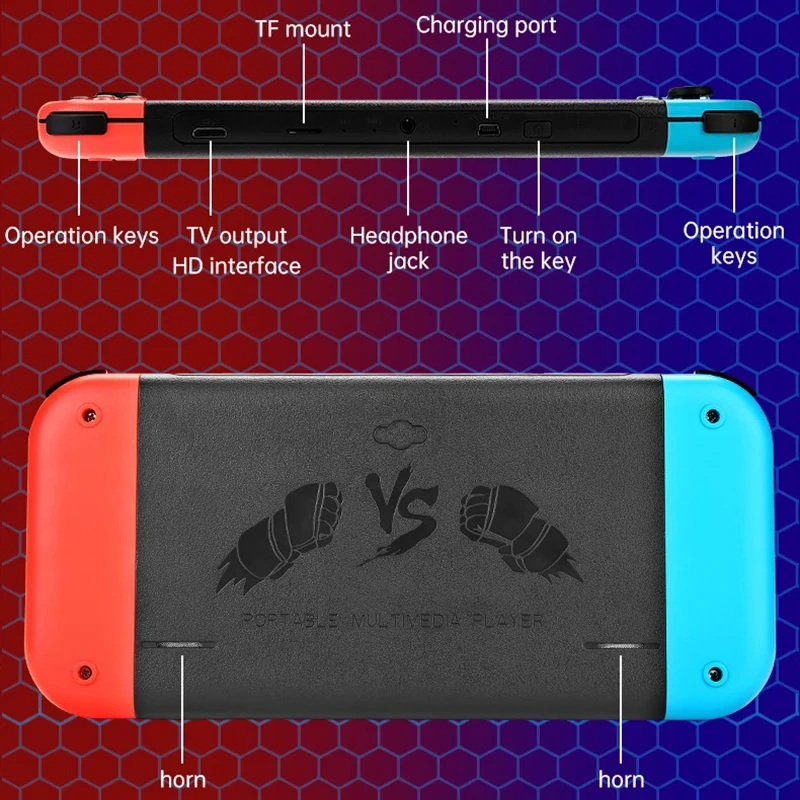 Factory New Design Game Console Built In 10000+ Games X80 Video Gaming Player With 7Inch Screen