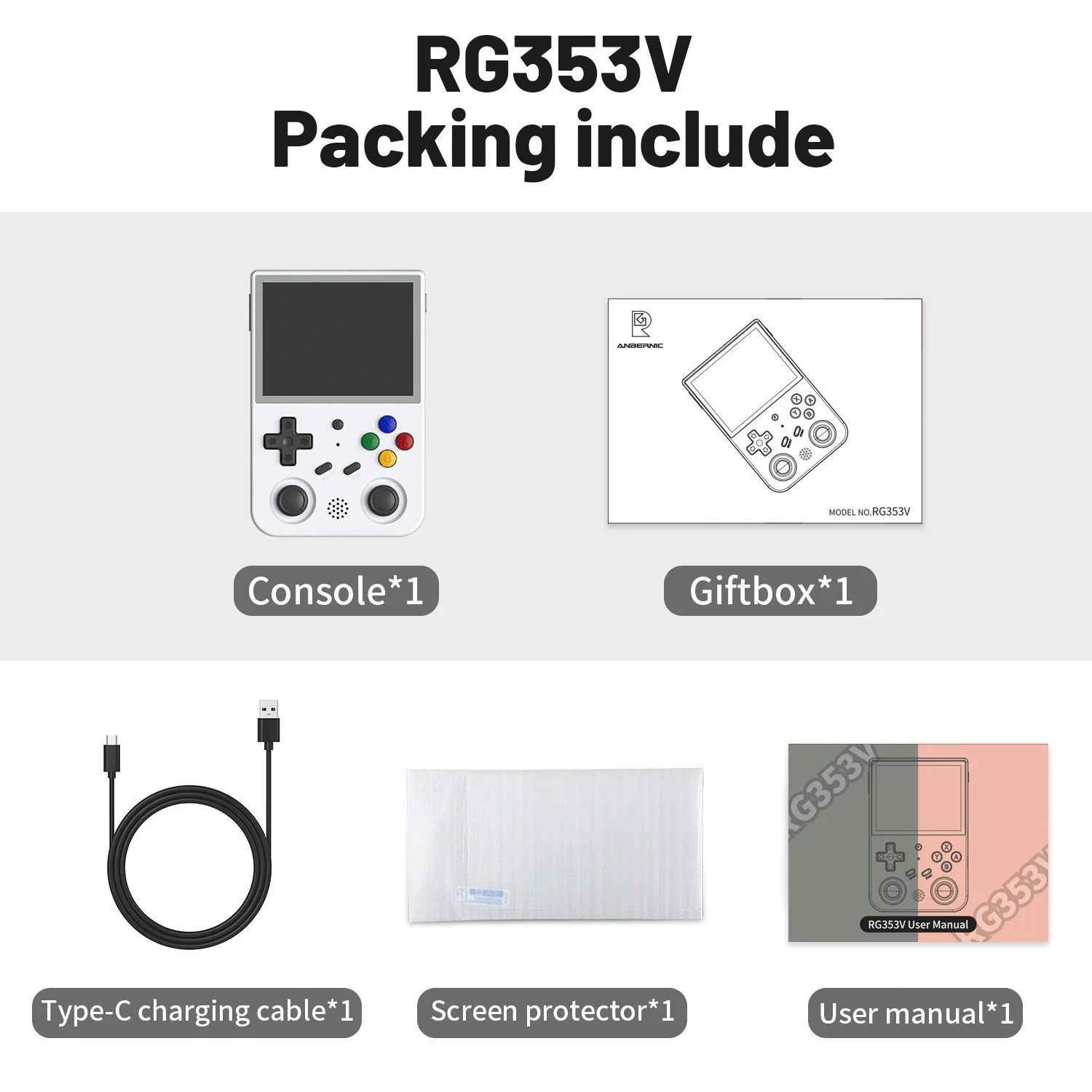 Wholesale RG353V Android System Handheld Game Console Open-Source Gaming Player For Kids Adults