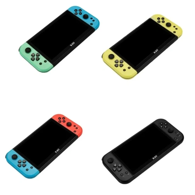 Factory New Design Game Console Built In 10000+ Games X80 Video Gaming Player With 7Inch Screen