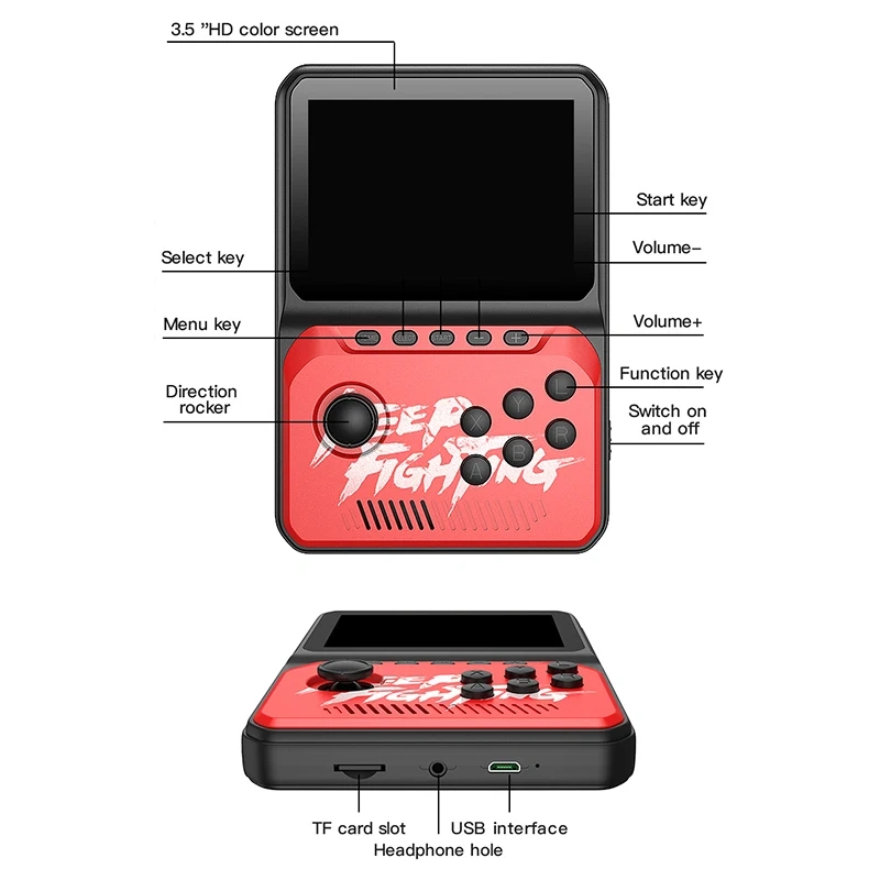 Wholesale Retro Nx35 Gaming Player Built-In 2000+ Games 3.5 Inch Hd Handheld Video Game Console
