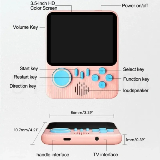 Popular G7 3.5 Inch Classic Game Player TV Connect Portable Handheld Retro Video Console Arcade Box