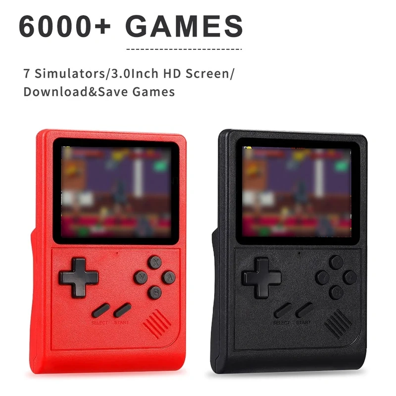 Factory GB300 3.0 Inch Screen Built-in 6000 Games Handheld Gaming Player Video Console For SF/SFC/GB/GBA