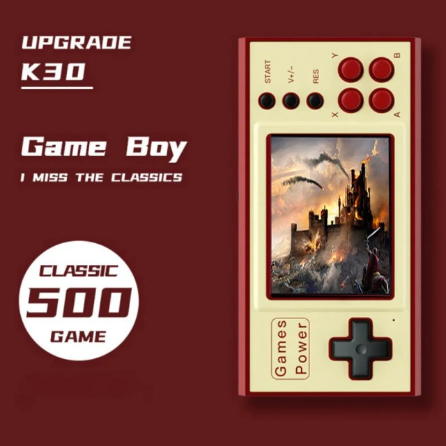 Factory K30 Pocket Retro Handheld Game Console Retro Mini Two-Player Battle 500 8-Bit Arcade