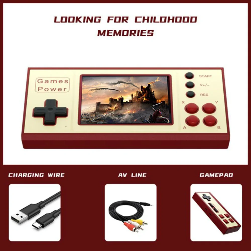Wholesale K30 Retro Handheld Video Gaming Console Controller Gamepad Built-In 500 Classic Games Players