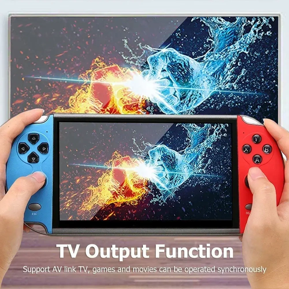 Popular X7 Plus 4.3 Inch 32Gb Color Display 32/16/8 Bit Game Console Handheld Game Players