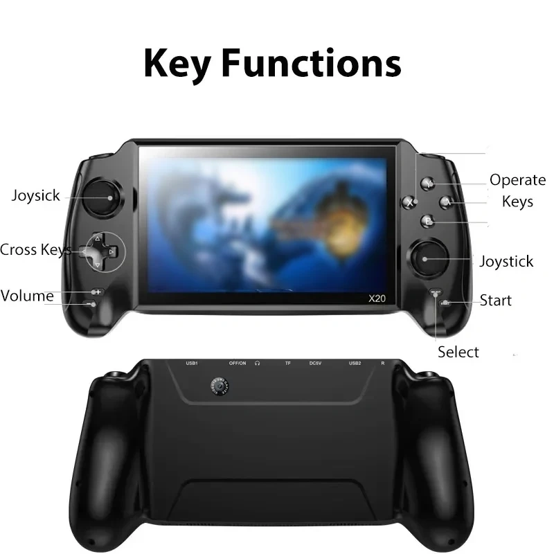 Wholesale 7 Inch Screen Handheld Two Players Arcade Retro Game Console For PSP FC NES GBA