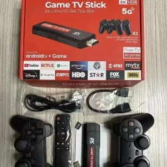 Android 12 TV BOX X2 8K Retro Video Games Console with Wireless Controller 64G 30000 Game Dual WiFi 4G 5G emulator for PS1