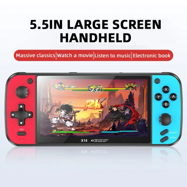 5.5 inch HD Screen Console Built-in 3000 Game X15 Retro Handheld Game Player TV Video Game Consoles