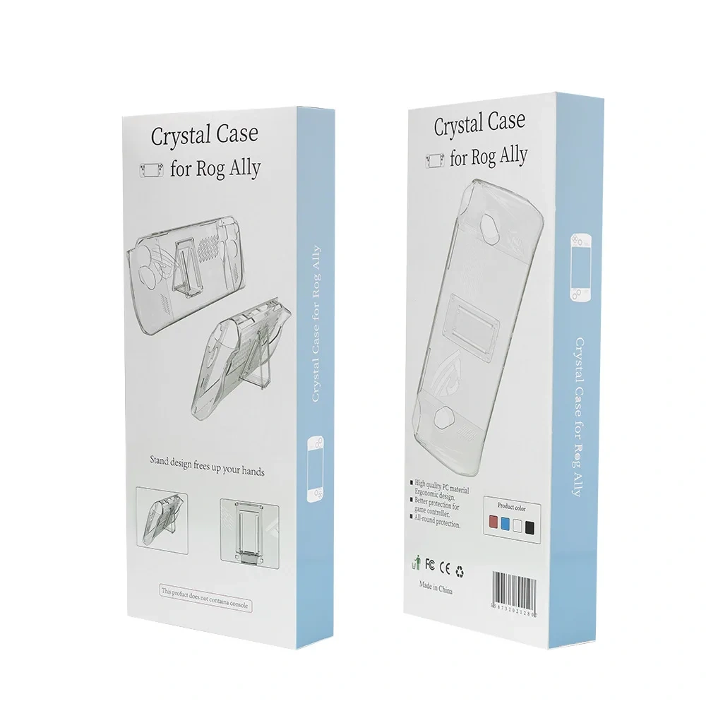 Transparent Shell For ROG ALLY Game Console Crystal Cover with Bracket For ROG ALLY Clear Case